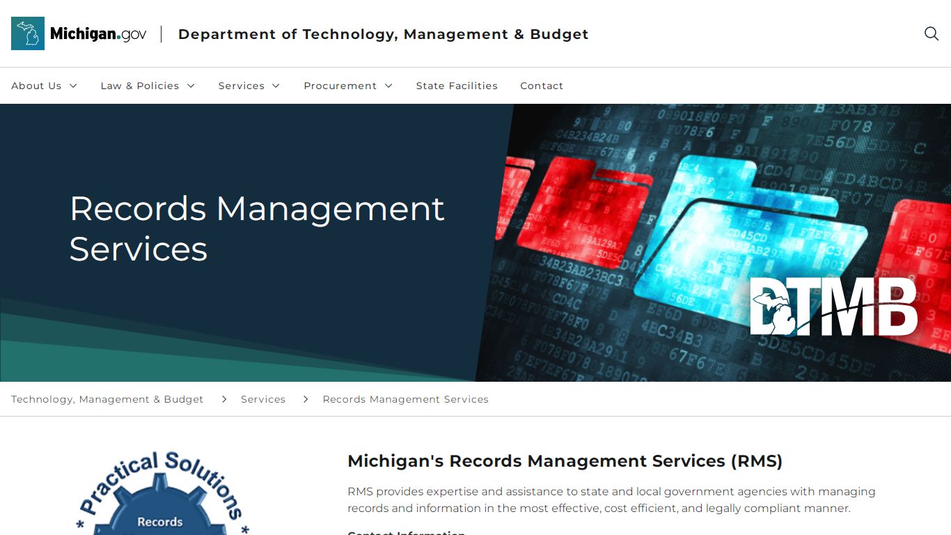 DTMB - Records Management Services - Michigan